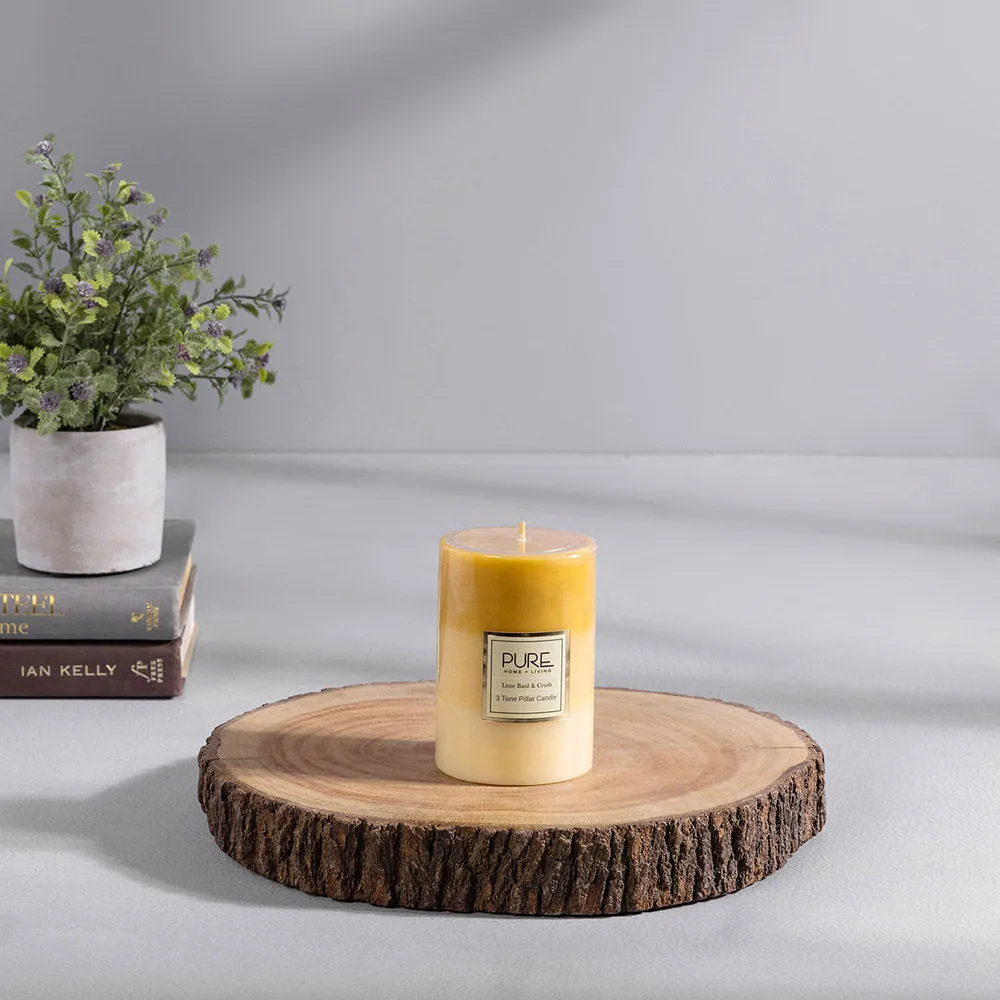 Pure Home + Living Tall Mustard Lime Basil And Crush Pillar Candle (1)