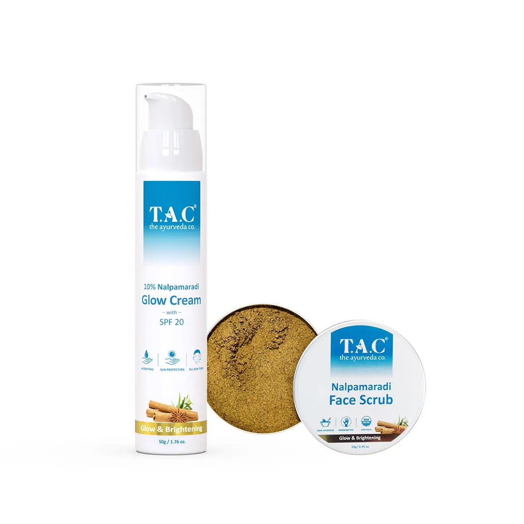 TAC - The Ayurveda Co. Oil Free Day Cream With Spf 15 & Eladi Triphla Face Polish Scrub For Detan