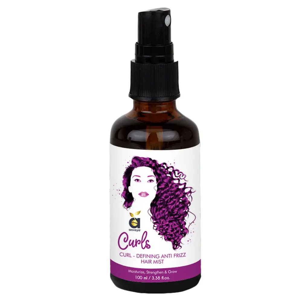 Anveya Curls Hair Mist For Curly Hair, Curl-Defining Anti-Frizz, 100ml