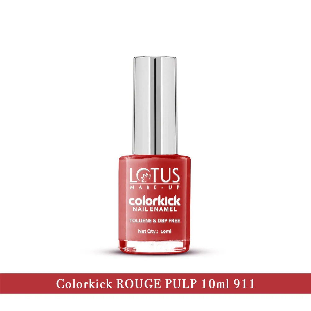 Lotus Make Up Colorkick Nail Enamel - Rouge Pulp 911