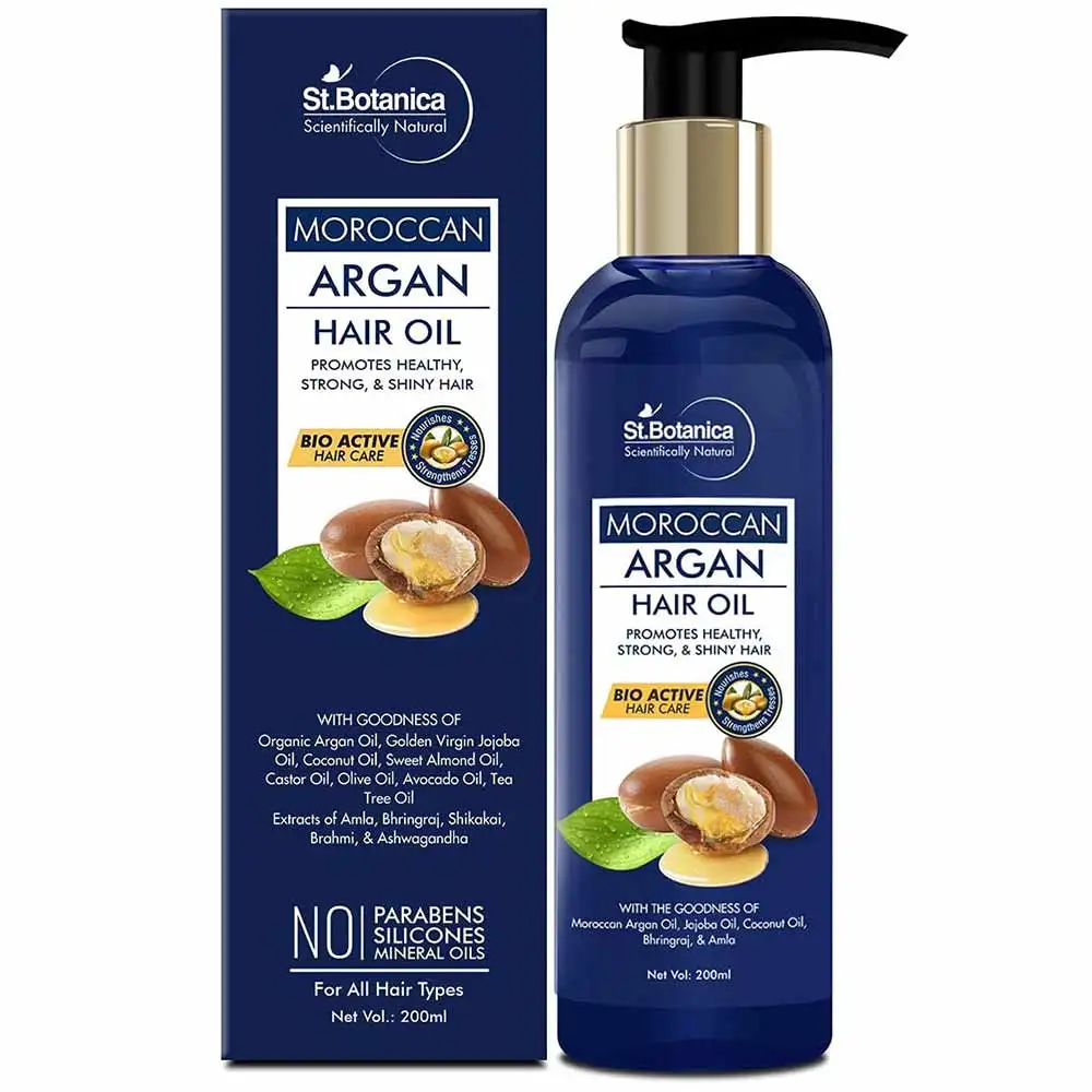 St.Botanica Moroccan Argan Hair Growth Oil,  200 ml  All Type Hair