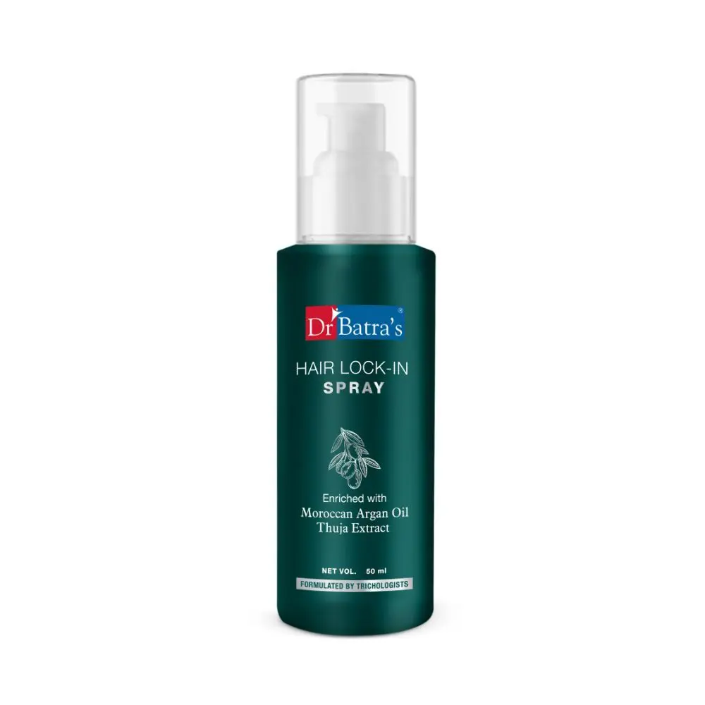 Dr Batra's Hair Lock-In Spray - 50 ml | Enriched with Natural Moroccan Argan oil | Paraben-Free