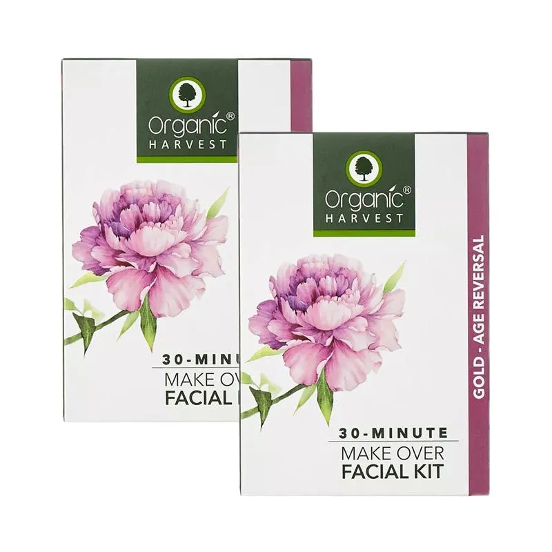 Organic Harvest 30-Minute Make Over Gold - Age Reversal Facial Kit - Pack of 2