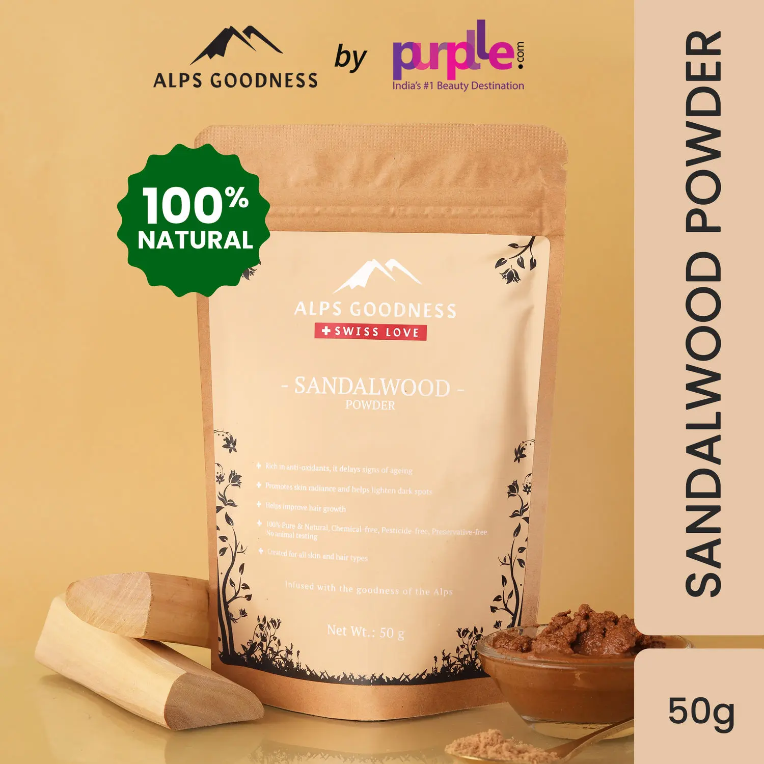 Alps Goodness Powder - Sandalwood (50 g)