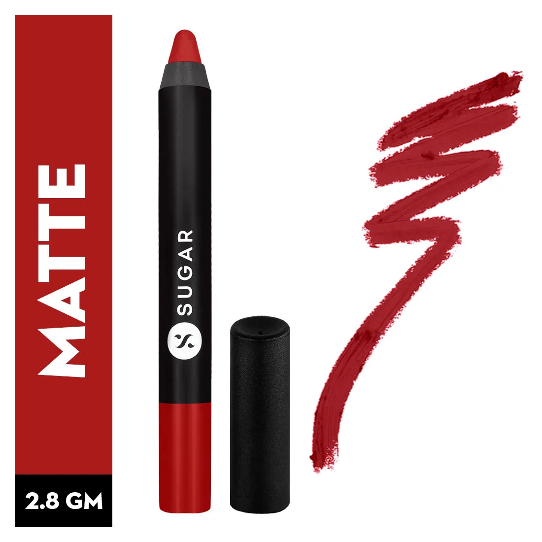 SUGAR Matte As Hell Crayon Lipstick With Free Sharpener - 01 Scarlett O'Hara