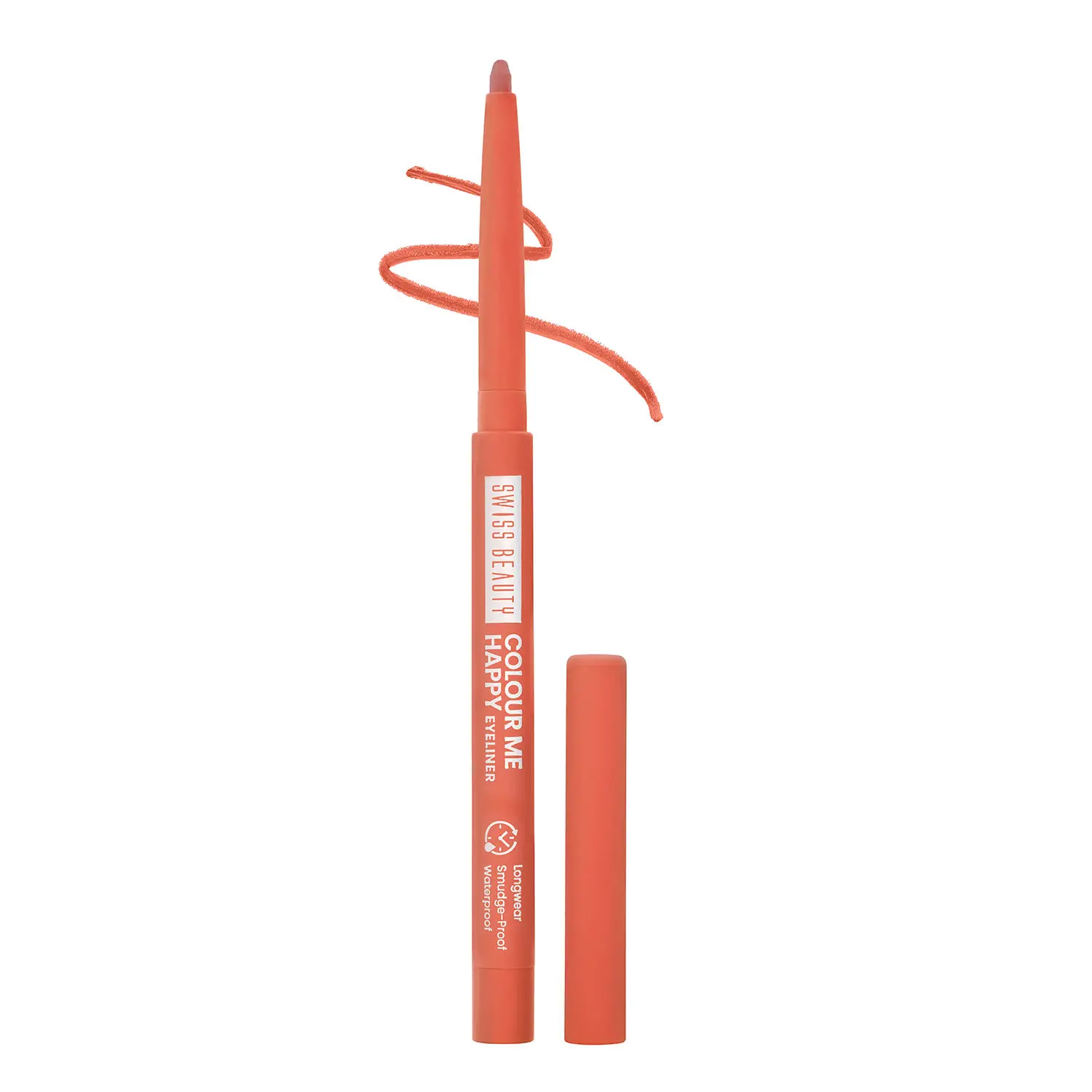 Swiss Beauty Colour Me Happy Eyeliner | Waterproof & Smudge-Proof | Long-Lasting |5-Orange Daisy 0.4 gm