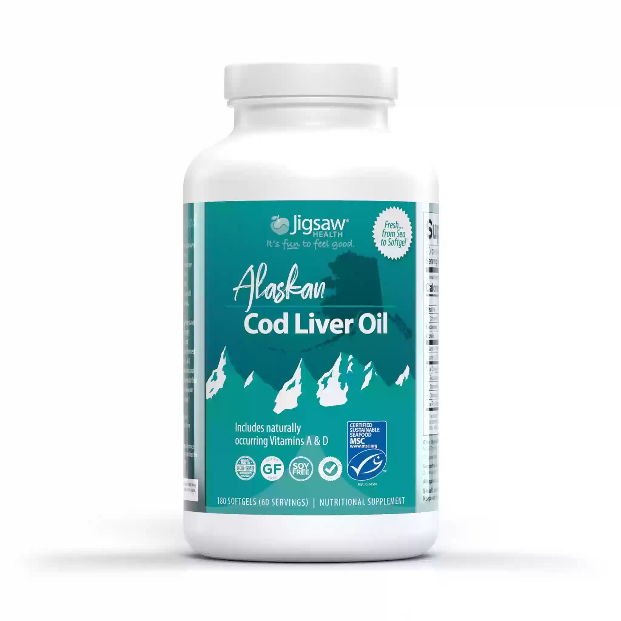 Alaskan Cod Liver Oil, 180 Softgels