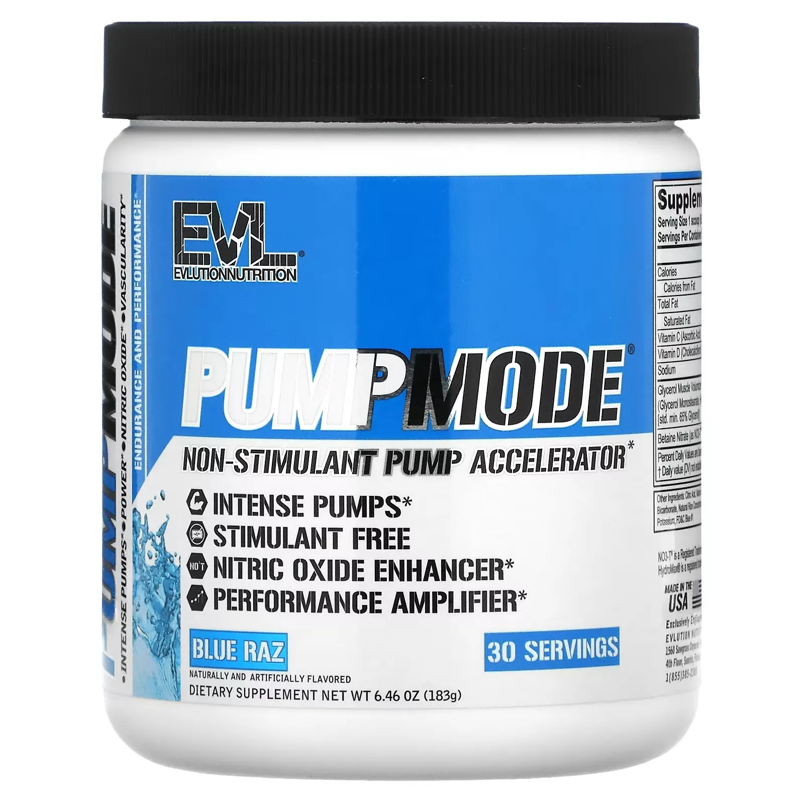 PumpMode, Non-Stimulant Pump Accelerator, Blue Raz, 6.46 oz (183 g)