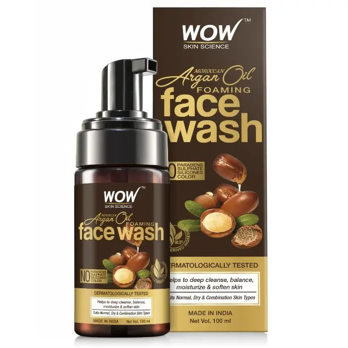 WOW Skin Science Moroccan Argan Oil Foaming Face Wash - (100 ml)