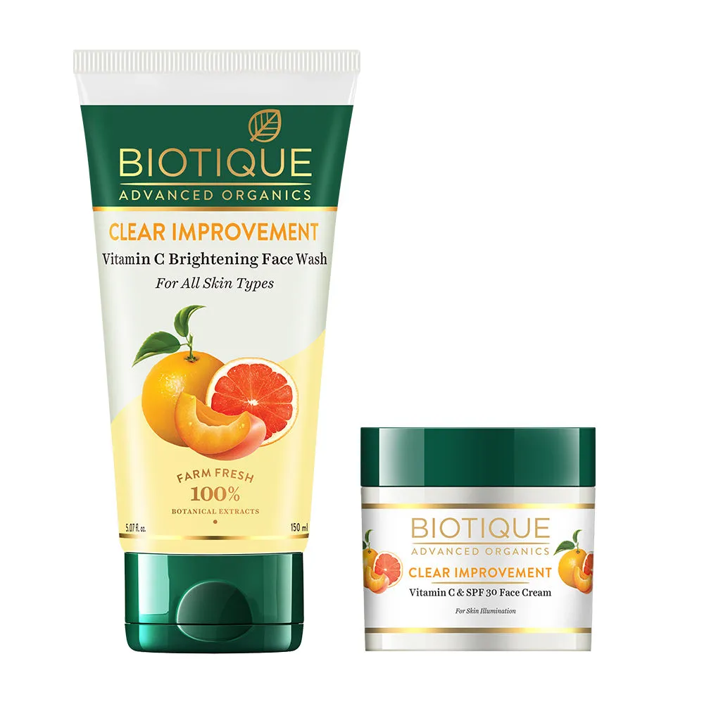 Biotique Vitamin C Facewash & Face Cream Combo