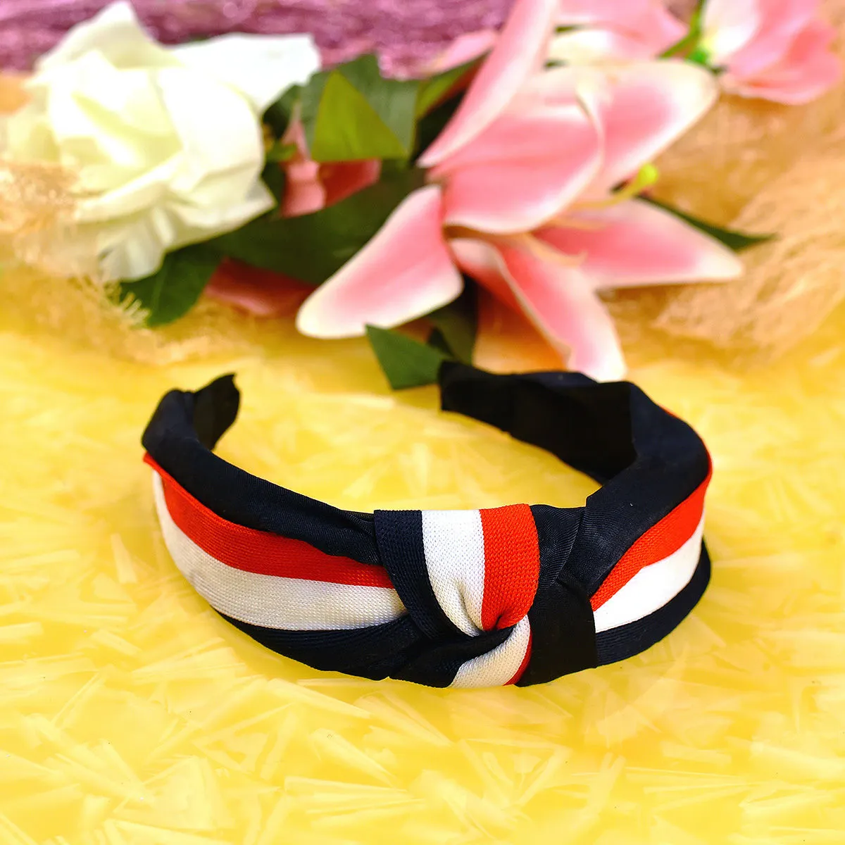 YoungWildFree Multi Colour Stylish Hairband For Women (White)