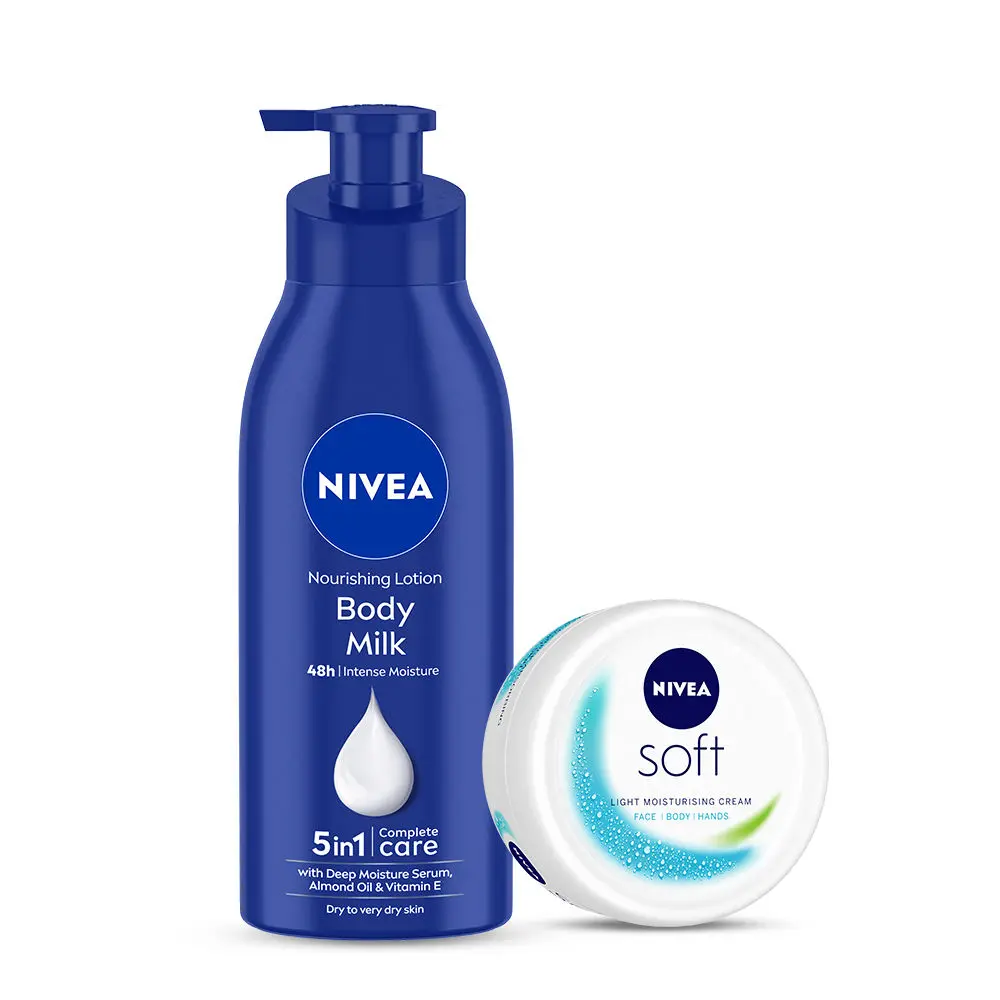 NIVEA Nourishing Body Milk,l & Soft Moisturizing Cream