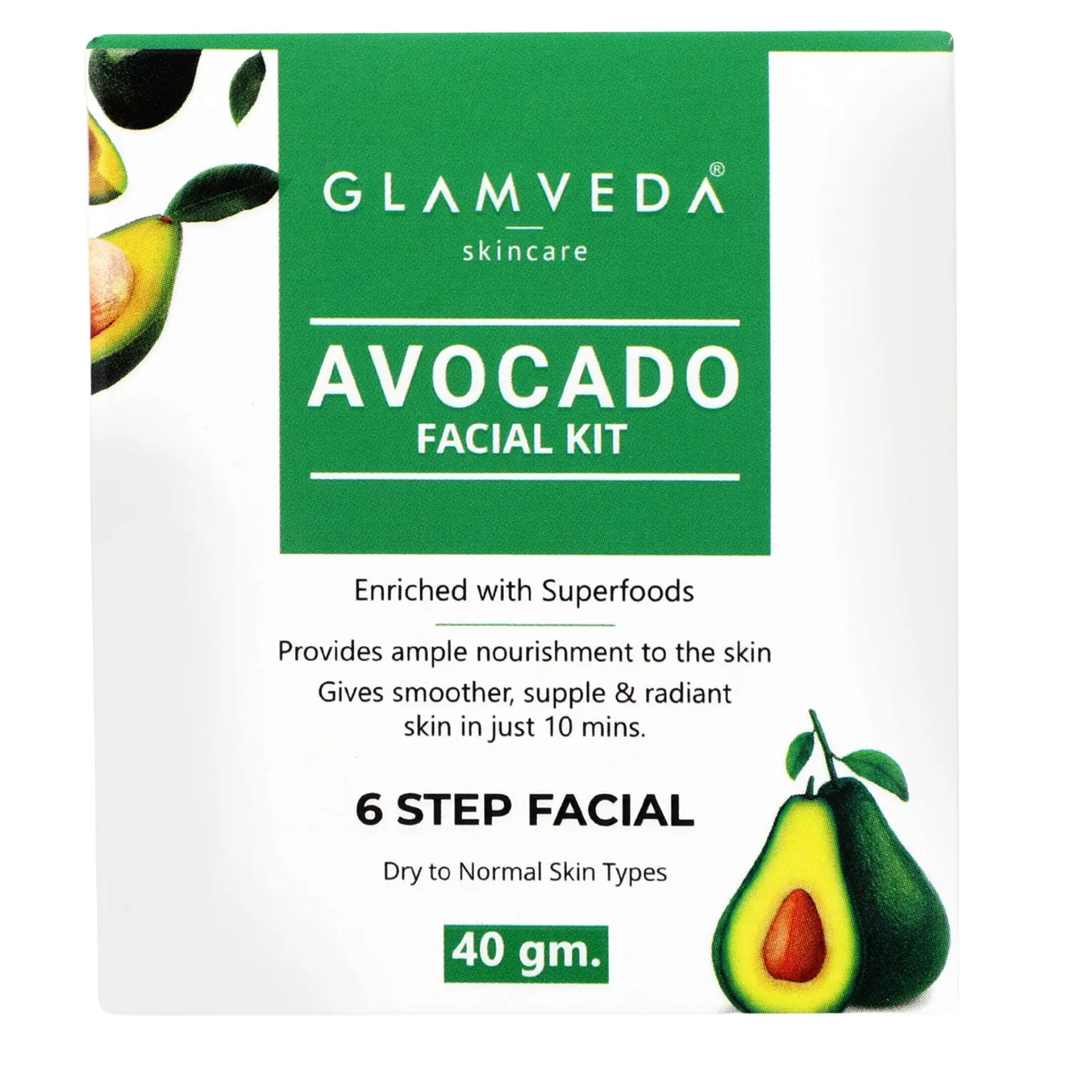 Glamveda Avocado Superfood Facial Kit (40 g)