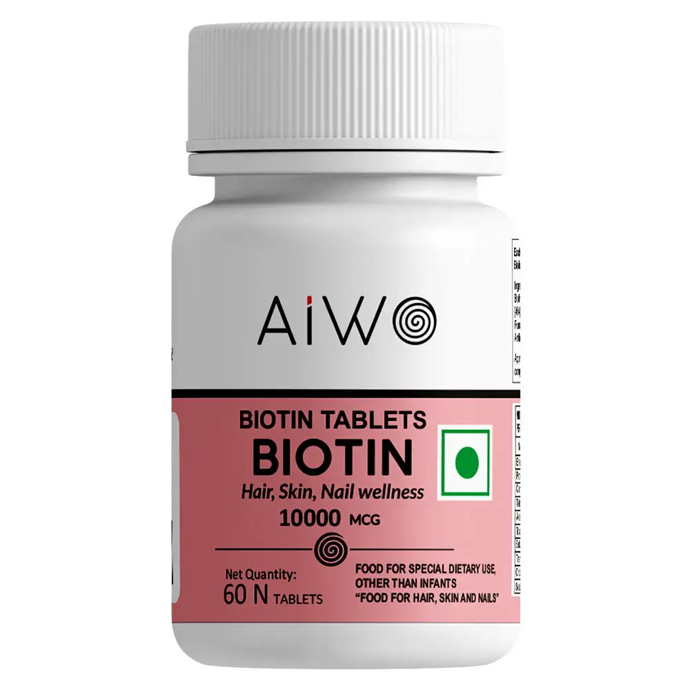 Aiwo Biotin 10000mcg,  60 tablet(s)  Unflavoured