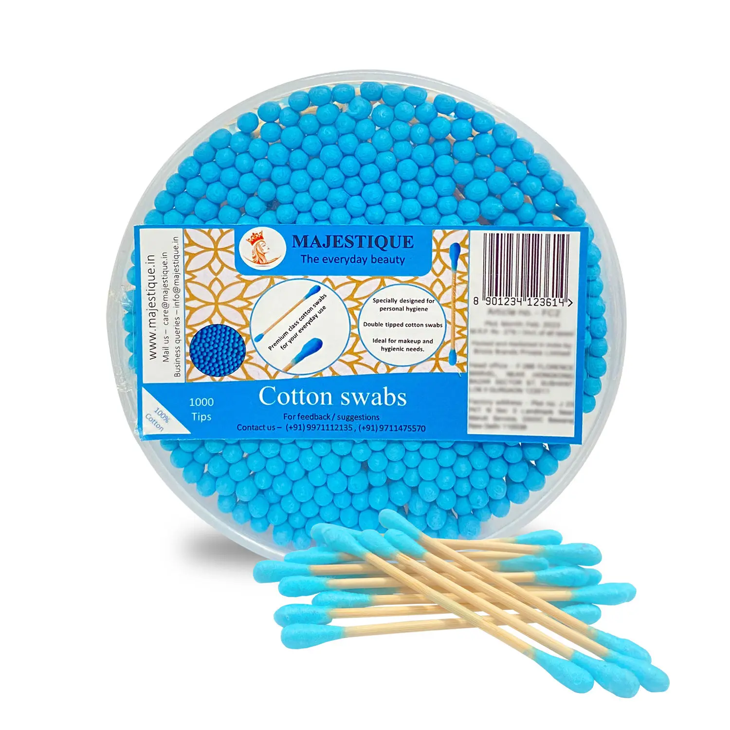 Majestique1000-Swab Ear Cleaner Buds FC2 Eco-Friendly and Multi-Functional Cotton Swab Stick
