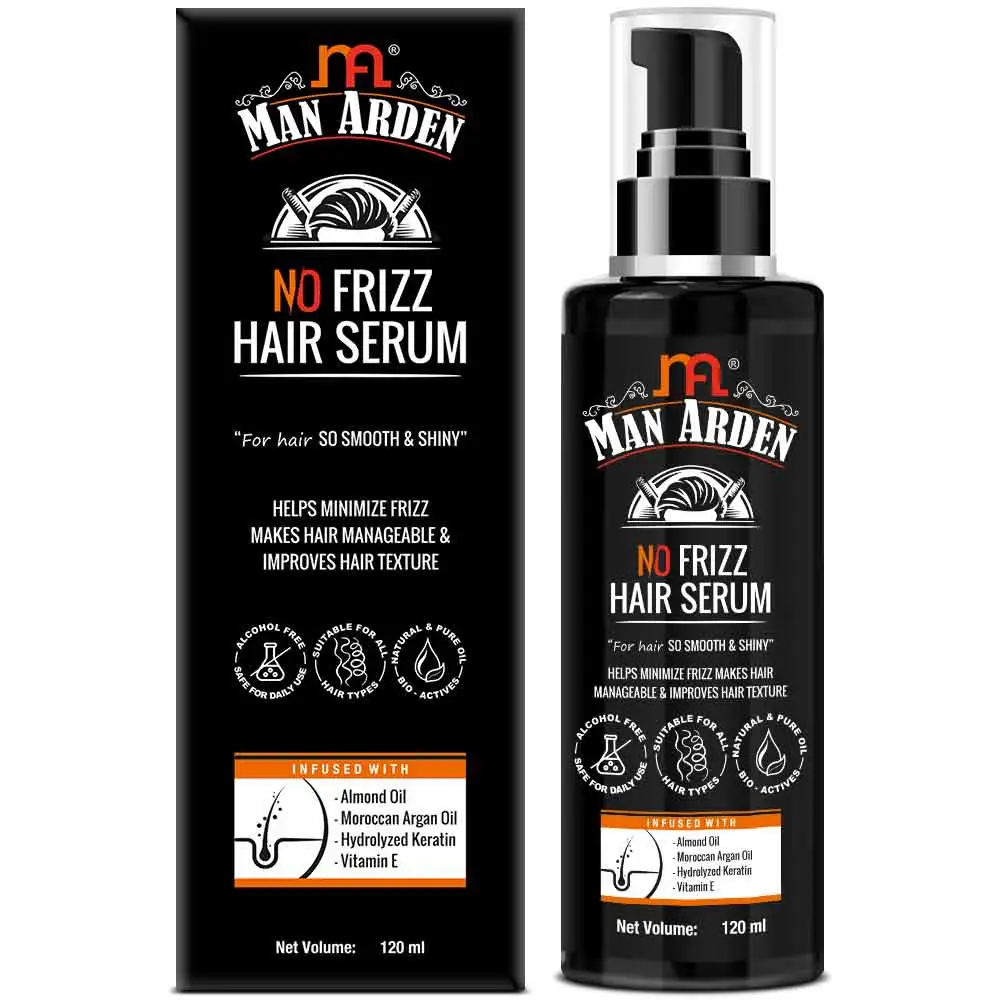 Man Arden No Frizz Hair Serum,  120 ml  for All Hair Types