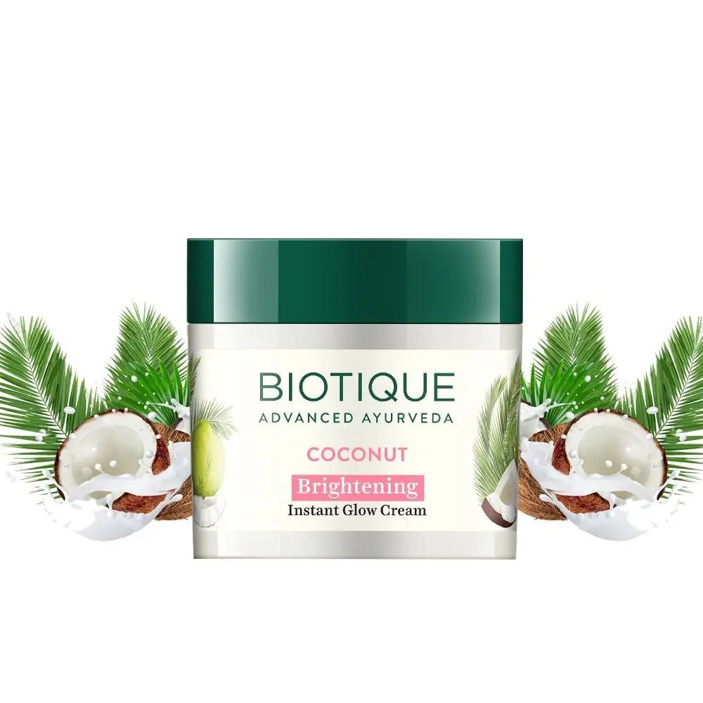 Biotique Coconut Brightening Instant Glow Cream (50 g)