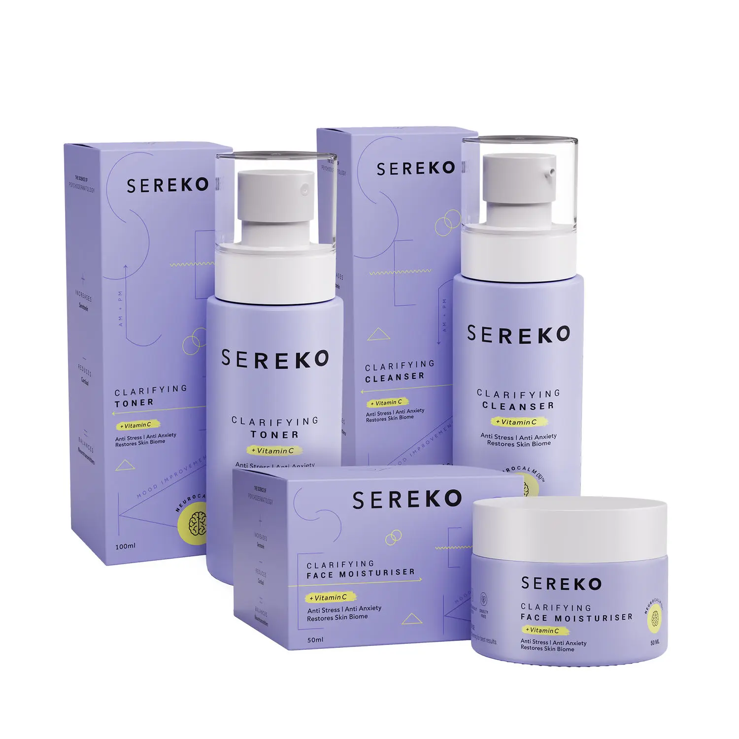 SEREKO Clarifying Classics Sereko Clarifying Cleanser + Sereko Clarifying Toner + Sereko Clarifying Face Moisturiser 200 Gms