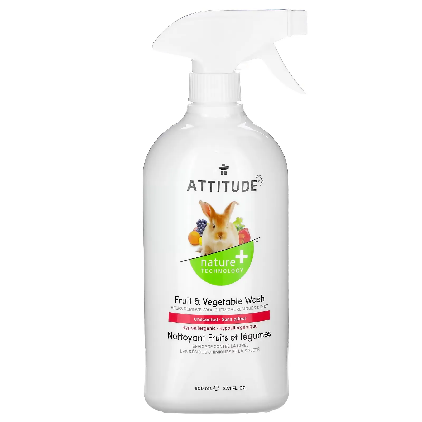 Fruit & Vegetable Wash, Unscented, 27.1 fl oz (800 ml)