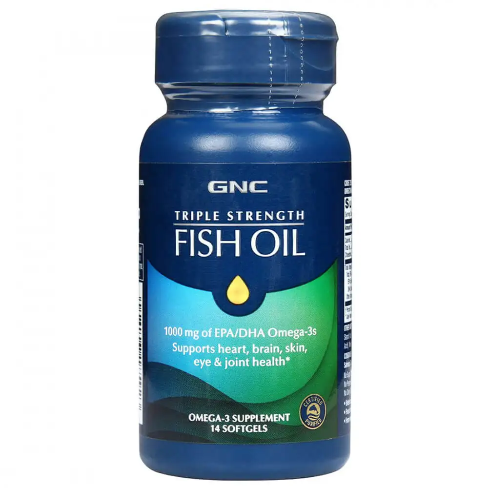 GNC Triple Strength Fish Oil Omega 3,  14 softgels