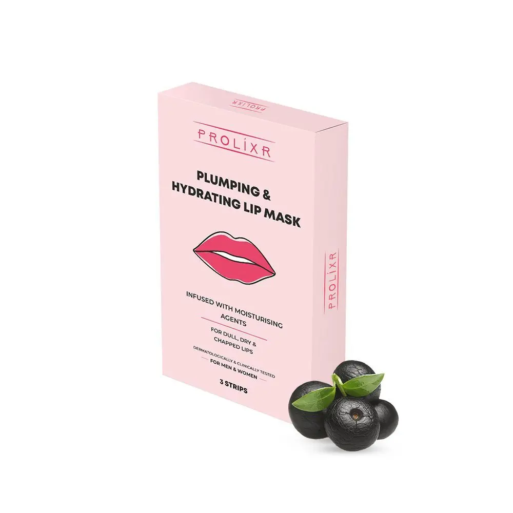 Prolixr Plumping & Hydrating Lip Mask - For Dull, Dry & Chapped Lips - For Men & Women - 3 Strips