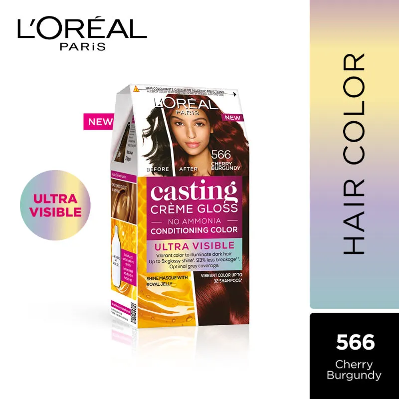 L'Oreal Paris Casting Creme Gloss Ultra Visible Conditioning Hair Color - 566 Cherry Burgundy