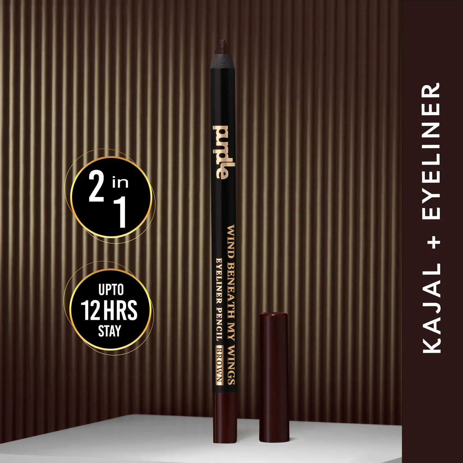 Purplle Eyeliner Pen, Wind Beneath My Wings - Brown | Long Lasting | Pigmented | Water Resistent | Smudge Proof | Transfer Proof | Easy Application (1.2 g)