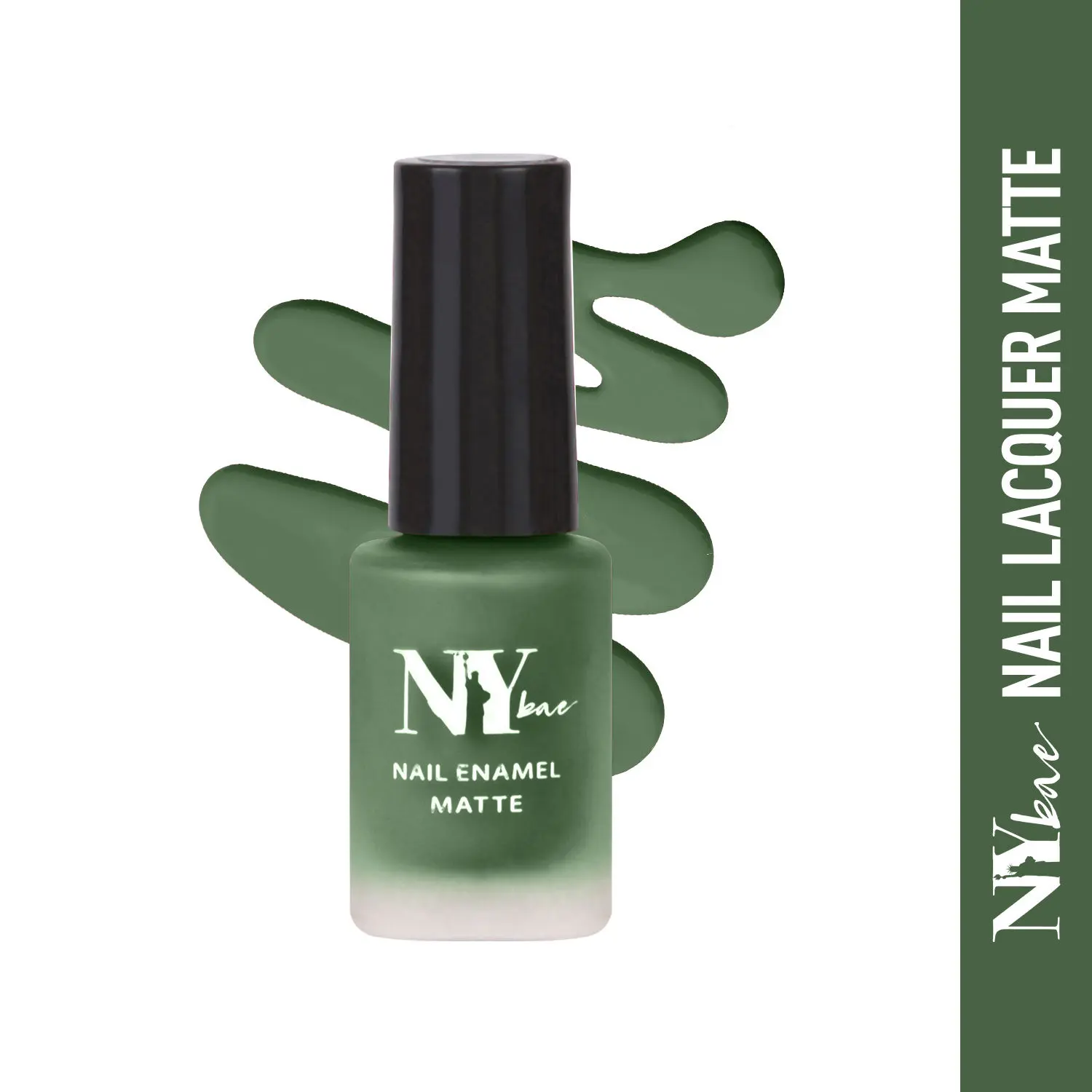 NY Bae Matte Nail Enamel - Veggies On Rice 6 (6 ml) | Green | Luxe Matte Finish | Highly Pigmented | Chip Resistant | Long lasting | Full Coverage | Streak-free Application | Vegan | Cruelty Free | Non-Toxic