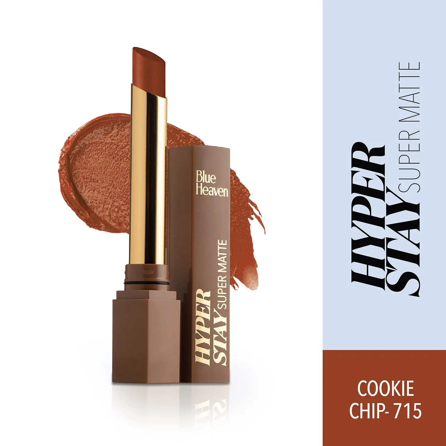 Blue Heaven Hyperstay Super Matte Lipstick, Cookie Chip, 715 (2.2 g)