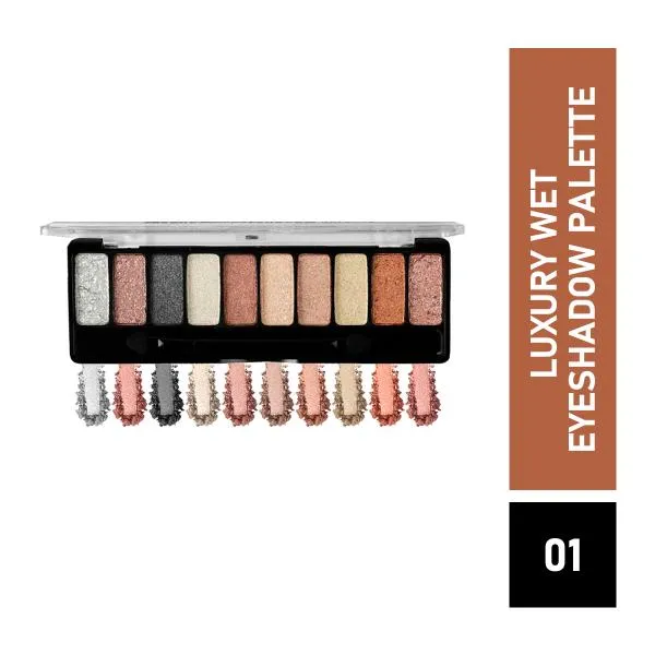 Matt look 10 Colors Eyeshadow Makeup Series Luxury Wet Eyeshadow Palette - 01