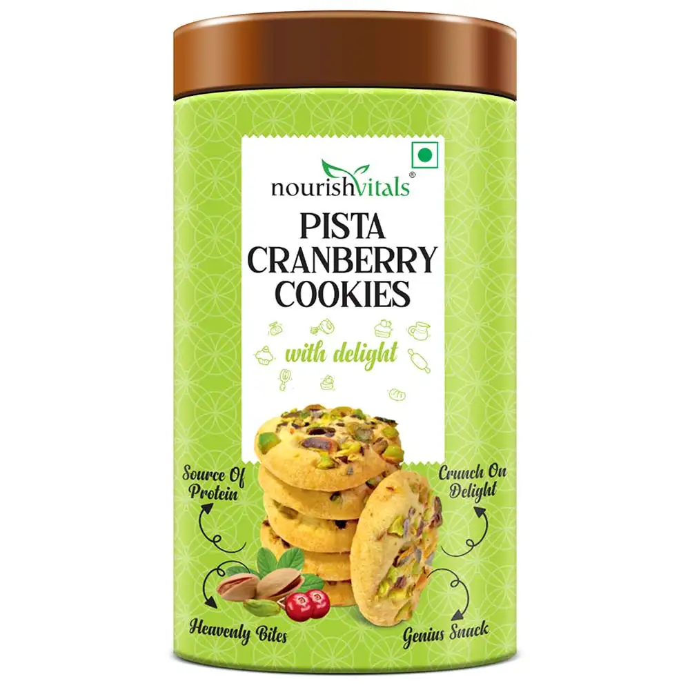 NourishVitals Cookies,  0.120 kg  Pista Cranberry