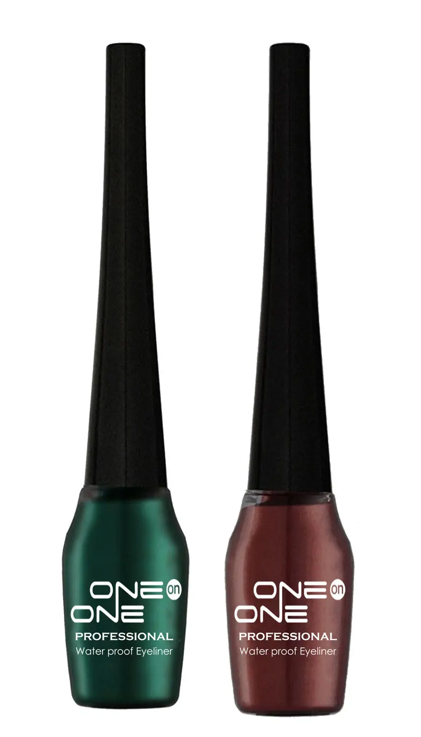 ONE on ONE Waterproof Eyeliner, Set of 2 (Green and Brown)