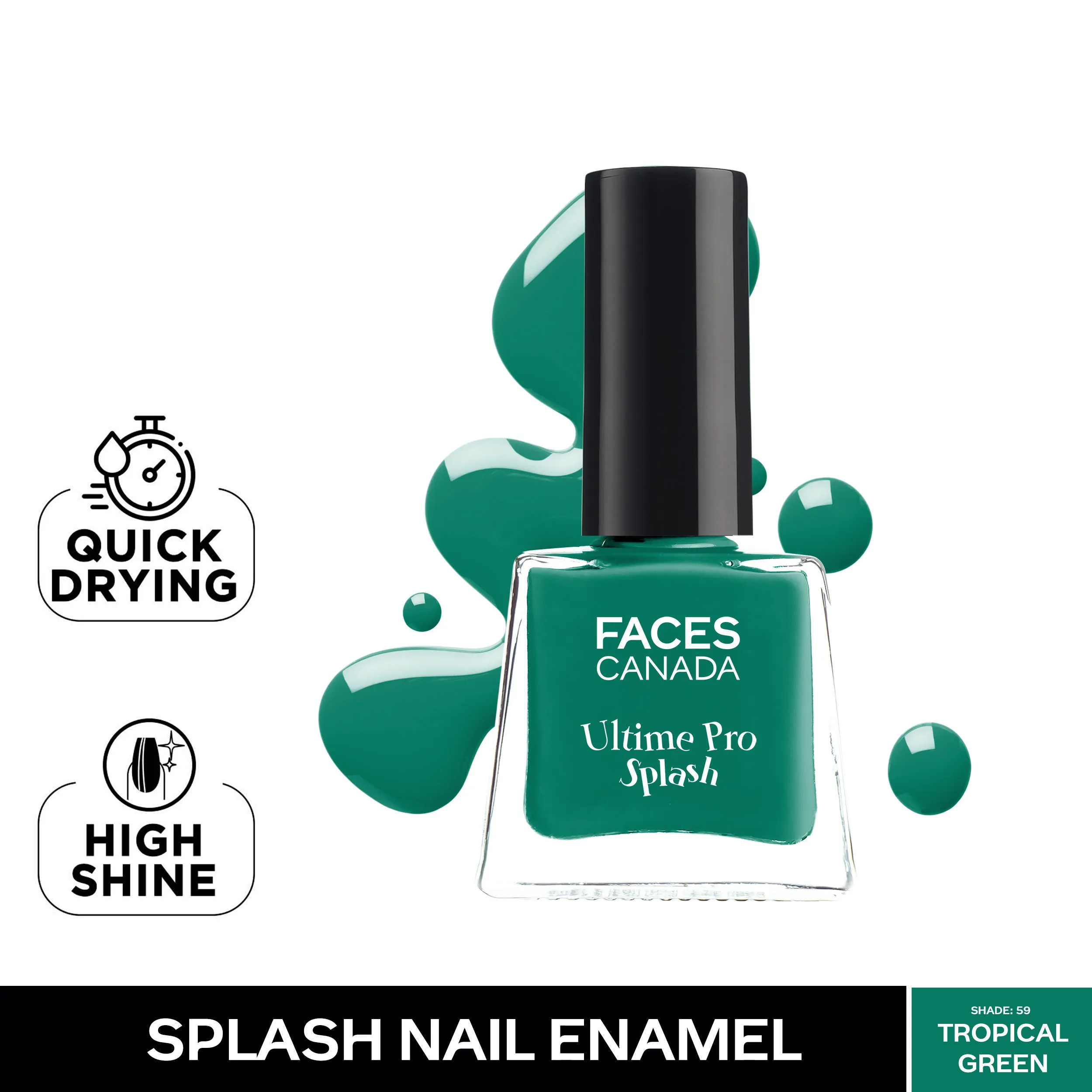 Faces Canada Ultime Pro Splash Nail Enamel - Tropical Green 59