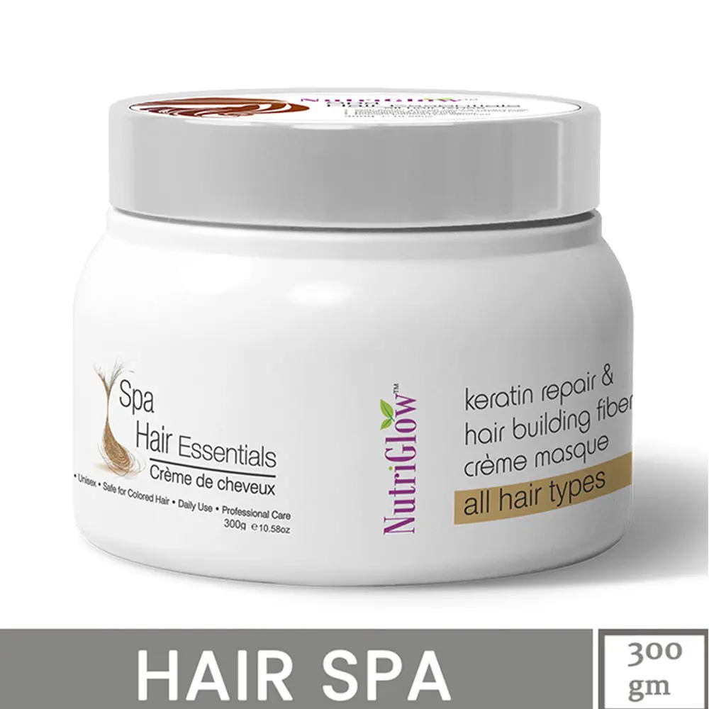 NutriGlow Hair Spa Cream with Keratin Repair Formula for All Hair Types, Professional Care, 300gm