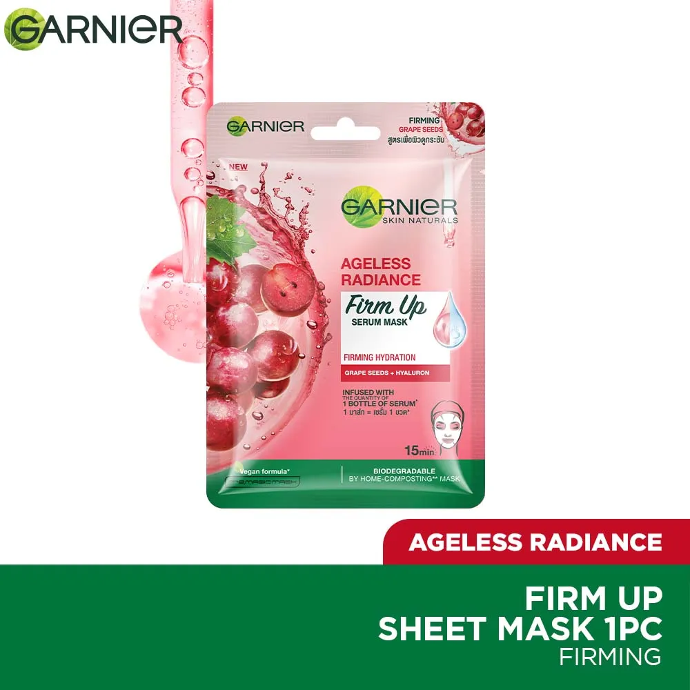 Garnier Skin Naturals Ageless Radiance Face Serum Sheet Mask