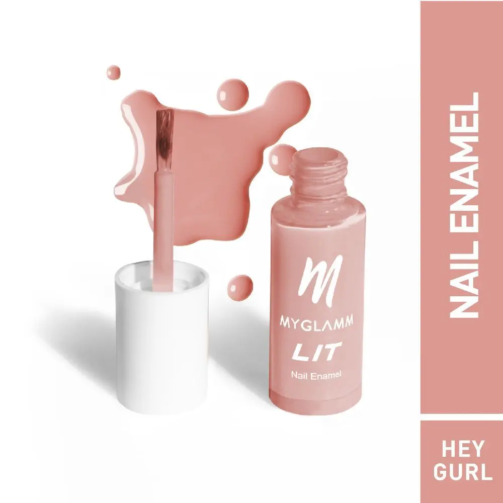 MyGlamm LIT Nail Enamel-Hey Gurl-7ml