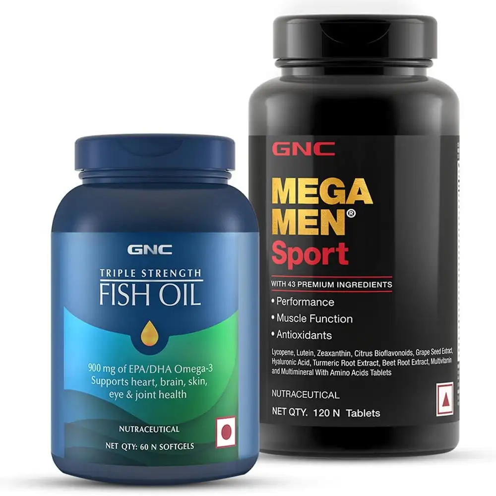 GNC Triple Strength Fish Oil & Mega Men Sport Multivitamin,  2 Piece(s)/Pack