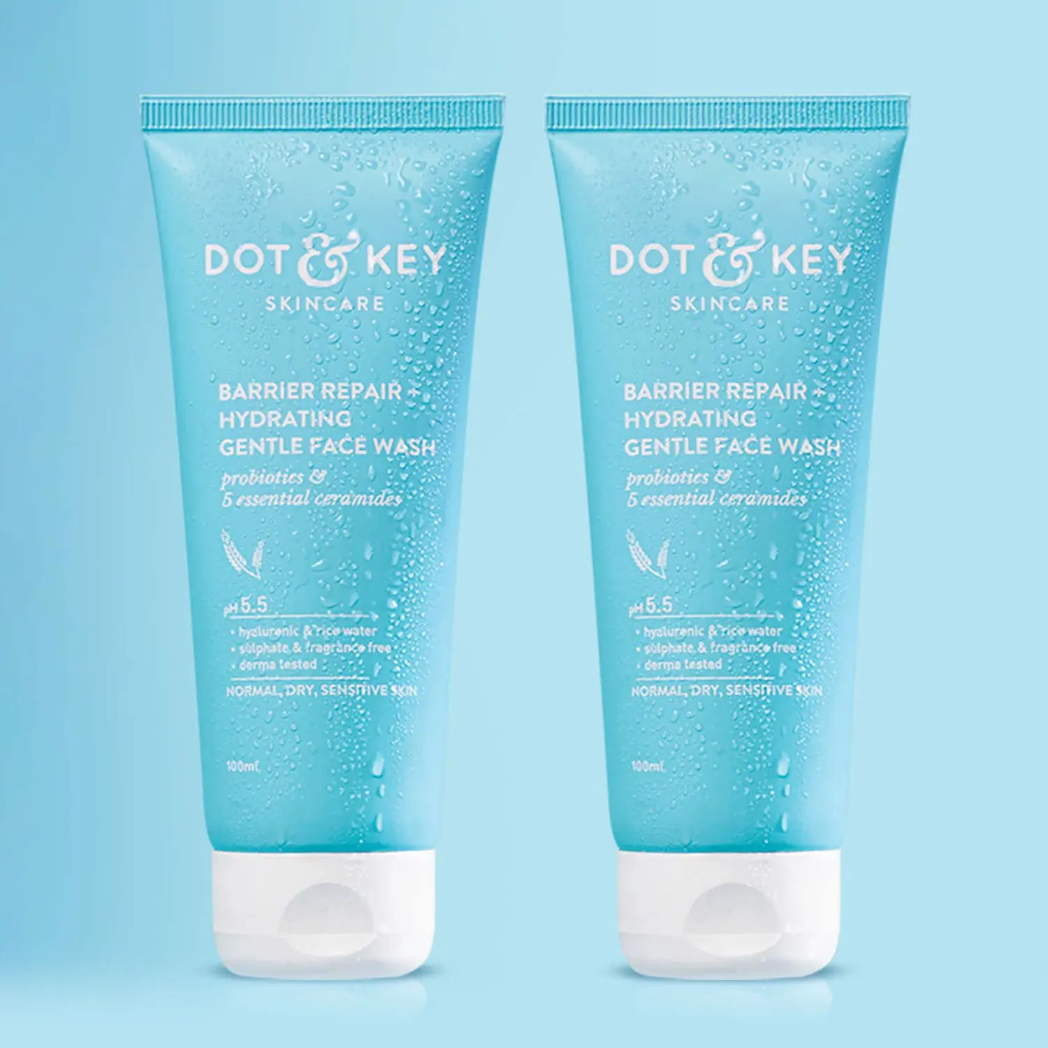 Dot & Key Barrier Repair Hydrating Gentle Face Wash 100ml - Pack of 2