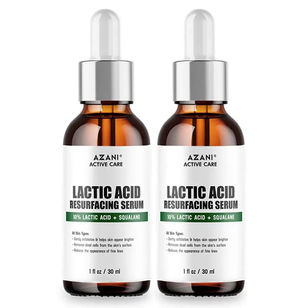 Azani Active Care Lactic Acid Resurfacing Serum,  30 ml  for All Skin Types (Pack of 2)