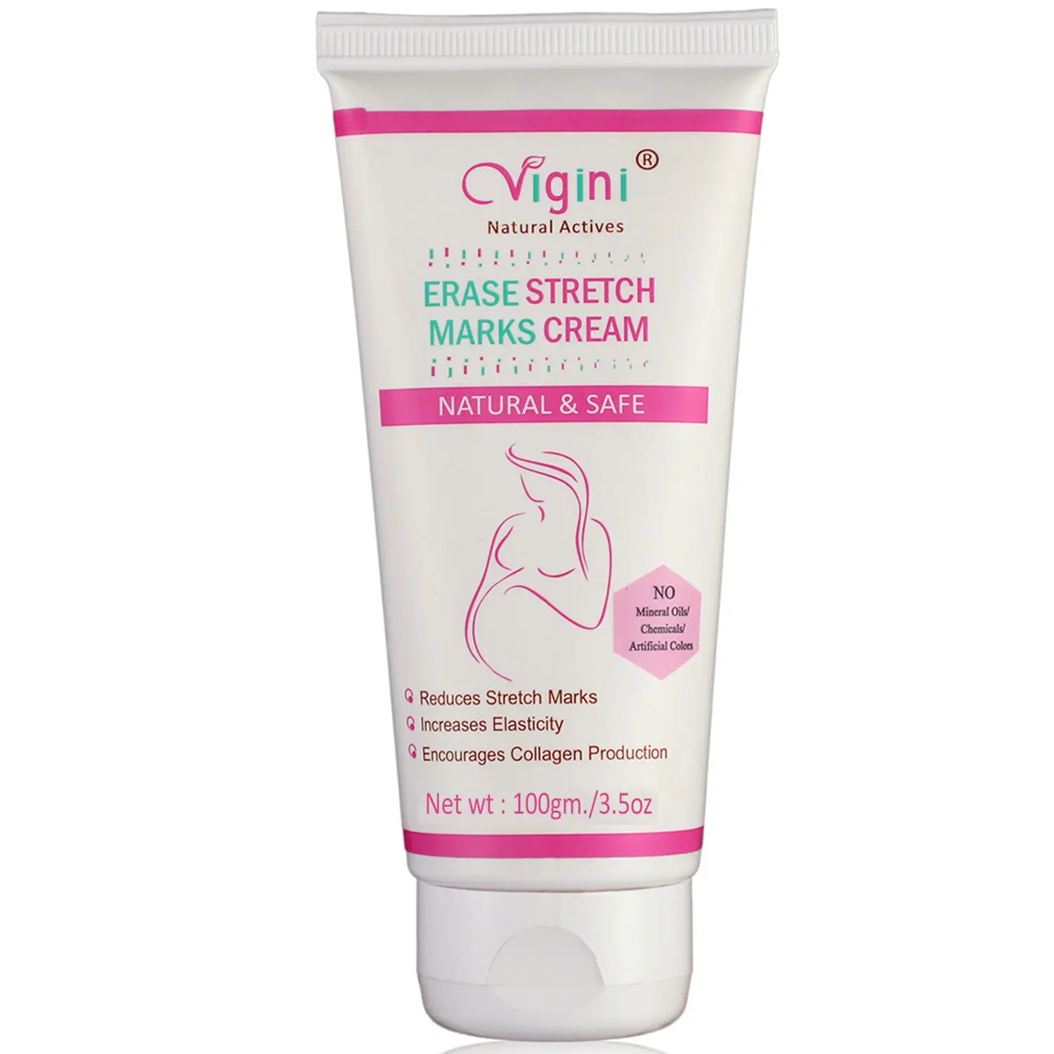 Vigini 100% Natural Actives Stretch Marks Scars Removal Oil Cream In During After Pregnancy With Bio Oils 100G