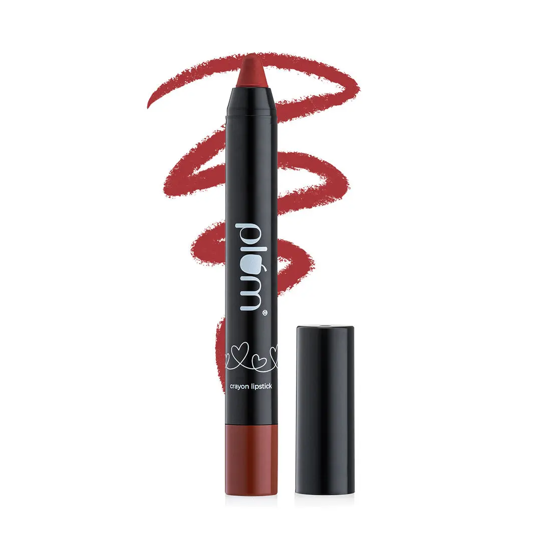 Plum Twist & Go Matte Lipstick | Ceramides + Hyaluronic Acid | Airbrushed Finish | Long Lasting | 100% Vegan & Cruelty-Free | Crimson Side - 128(Warm Brown Pink)