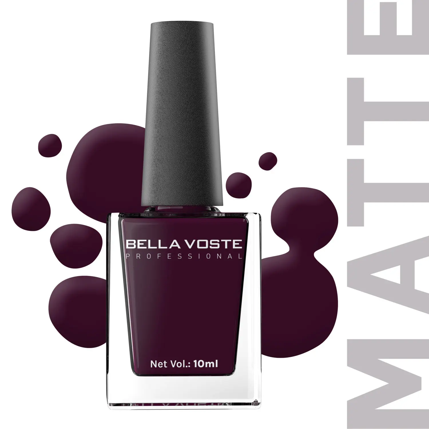 Bella Voste MATTE Nail Polish| Quick Drying Formula| Cruelty Free| Paraben Free & No Harmful Chemicals| Vegan | Lasts for 7 Days & more|Chip Resistant | DEEP MATT Formula with Smooth & Easy Application | Shade no-M05