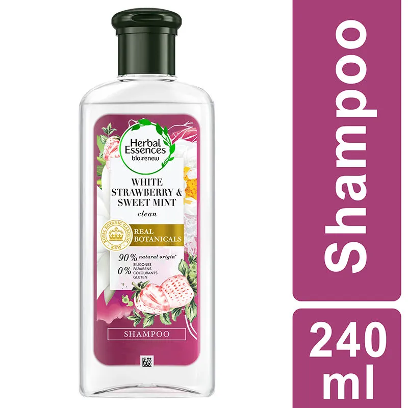 Herbal Essences Strawberry & Mint SHAMPOO, 240ml - For Cleansing & Volume - Paraben Free