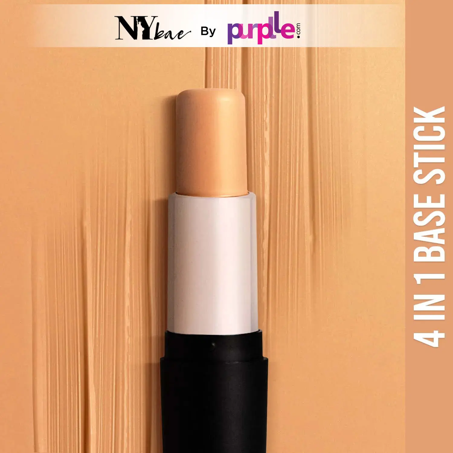 NY Bae All In One Stick - Golden - Cruisin' On Hudson, Champagne 2 | Foundation Concealer Contour Colour Corrector Stick | Fair Skin | Creamy Matte Finish | Enriched With Vitamin E | Covers Blemishes & Dark Circles | Medium Coverage | Cruelty Free