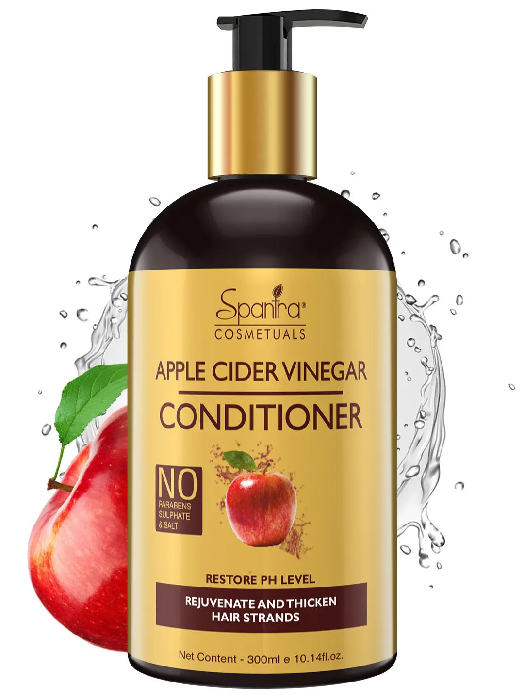 Spantra Apple Cider Vinegar Conditioner for Rejuvenate and thicken hair strands, 300ml