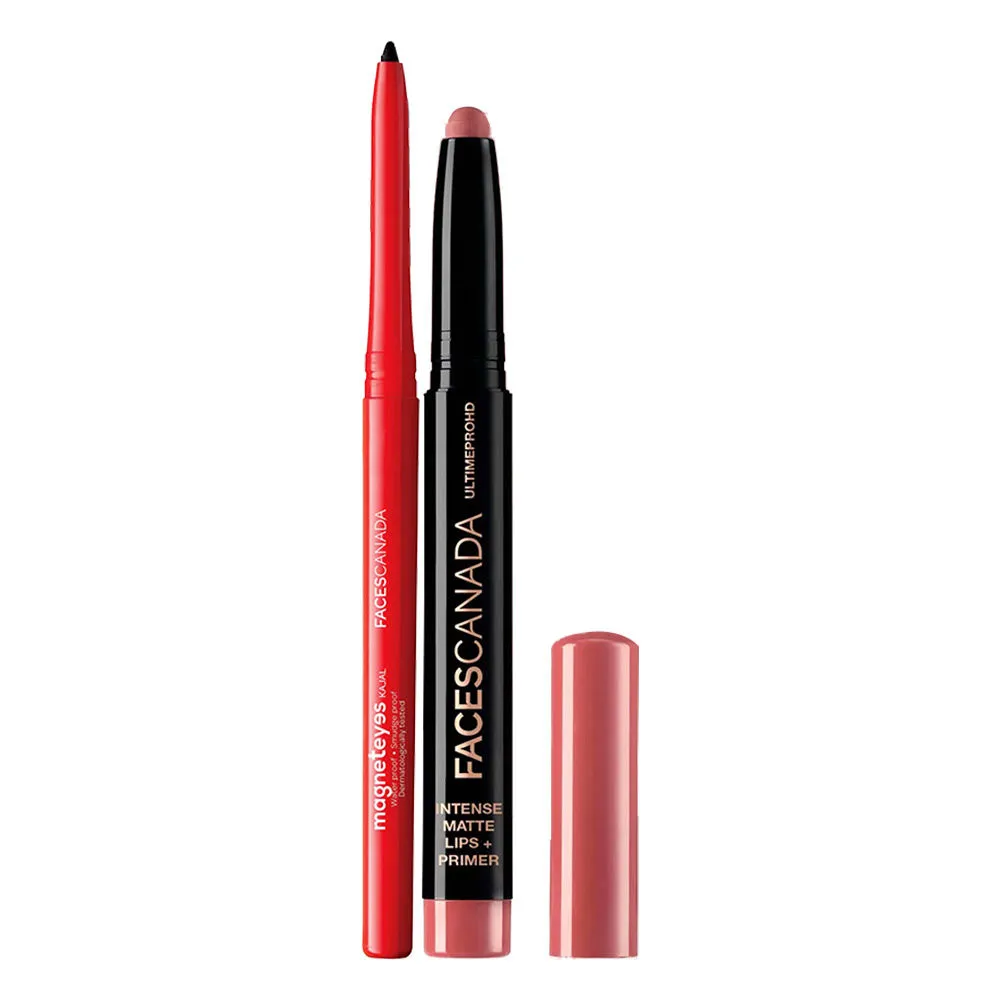 Faces Canada Lip & Eye Combo - Tea Rose + Magneteyes Kajal