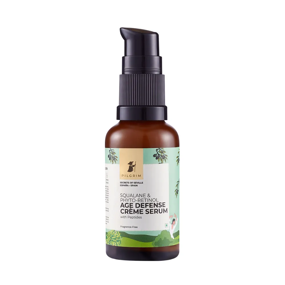 Pilgrim Squalane & Phyto-Retinol Age Defense Creme Serum for Glowing Skin Anti-Ageing