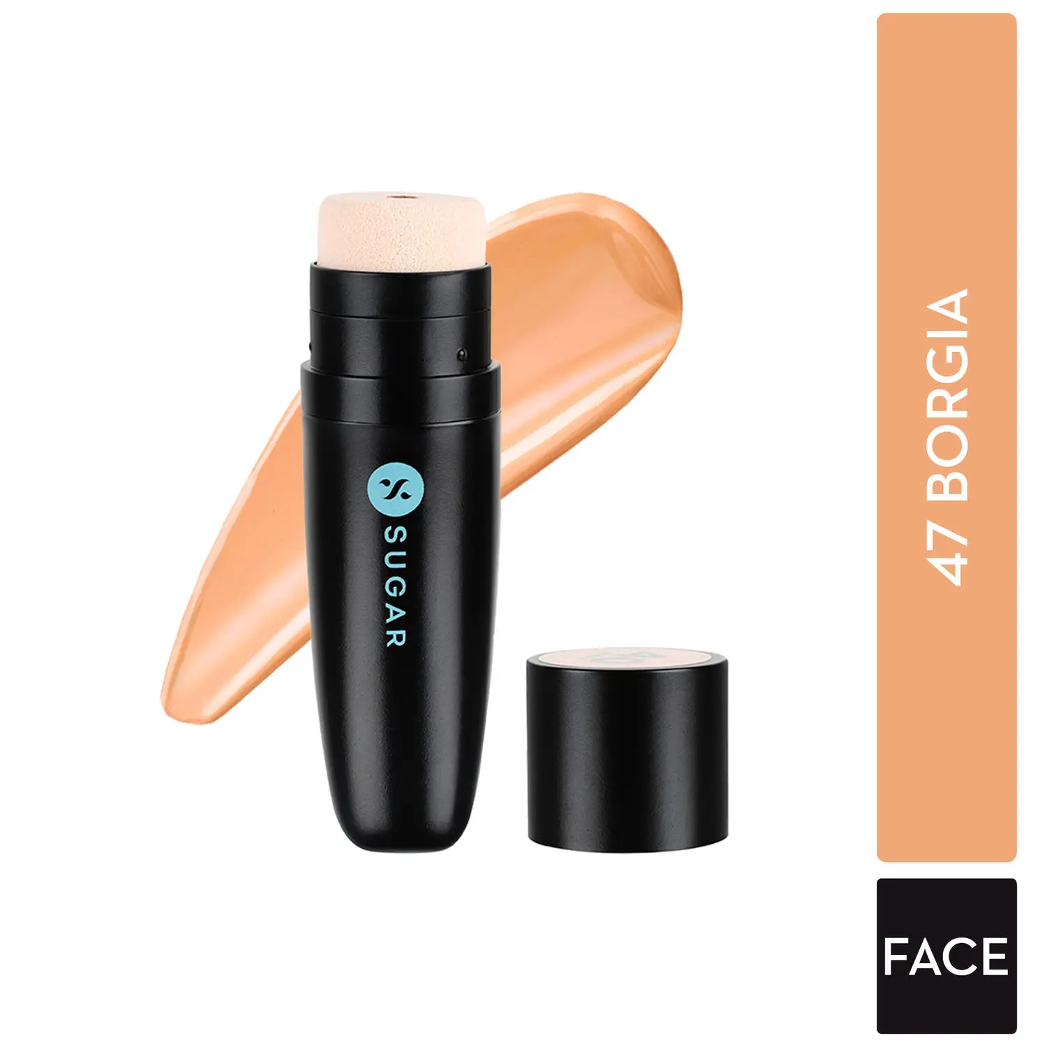 SUGAR Cosmetics Aquaholic Long-Lasting Creamy Hydrating Foundation with Built-in Cushion Applicator - 47 Borgia