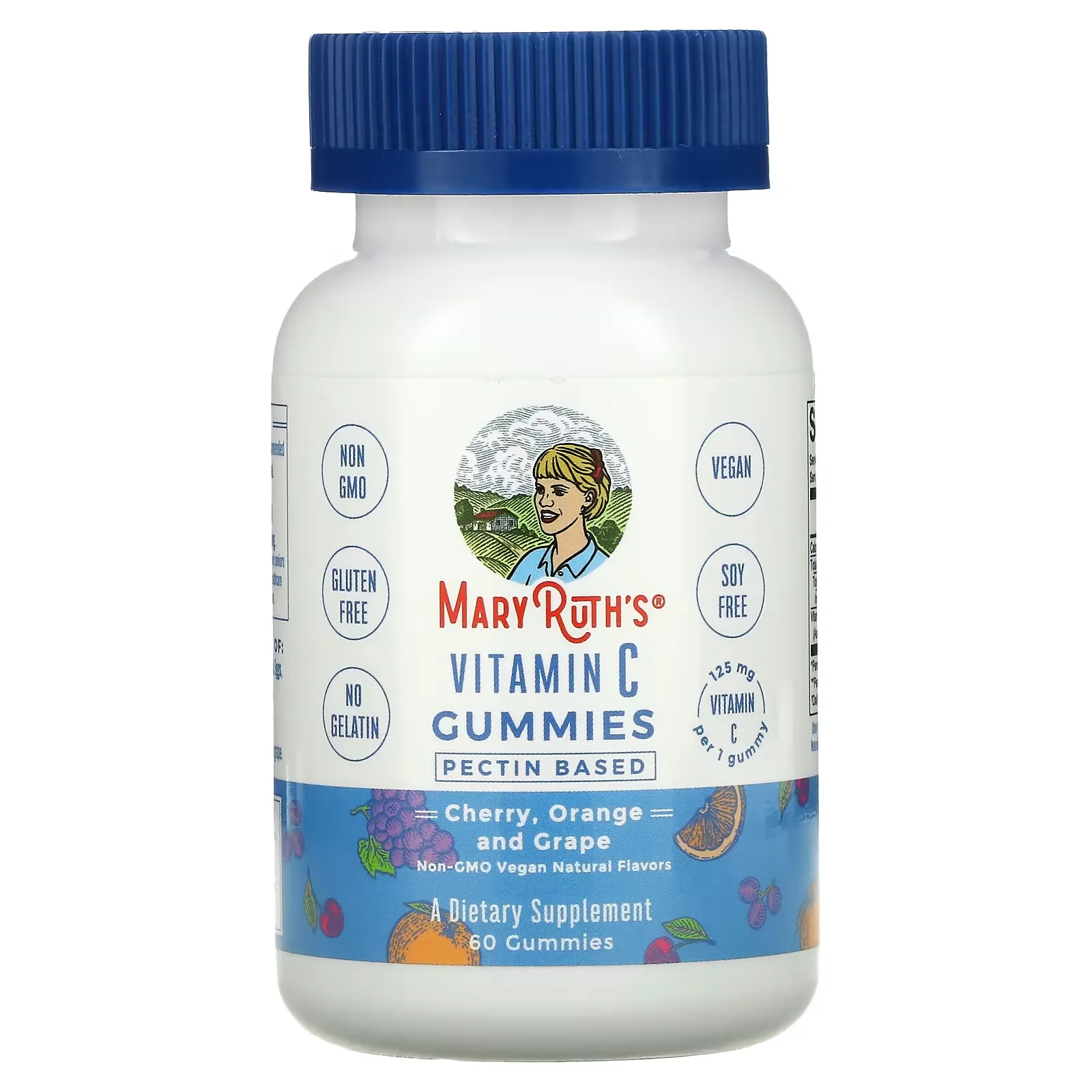 Vitamin C Gummies, Cherry, Orange and Grape, 125 mg, 60 Gummies