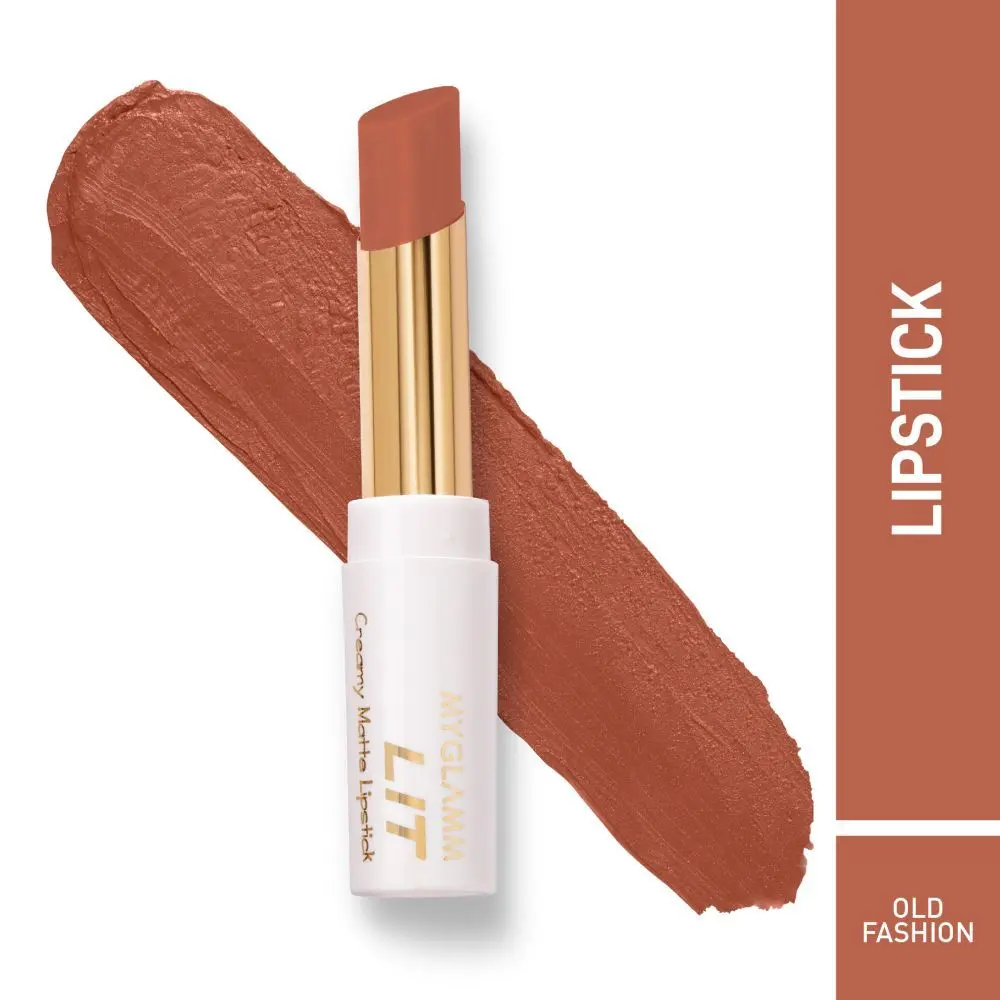 MyGlamm LIT Creamy Matte Lipstick-Old Fashion-3.7gm